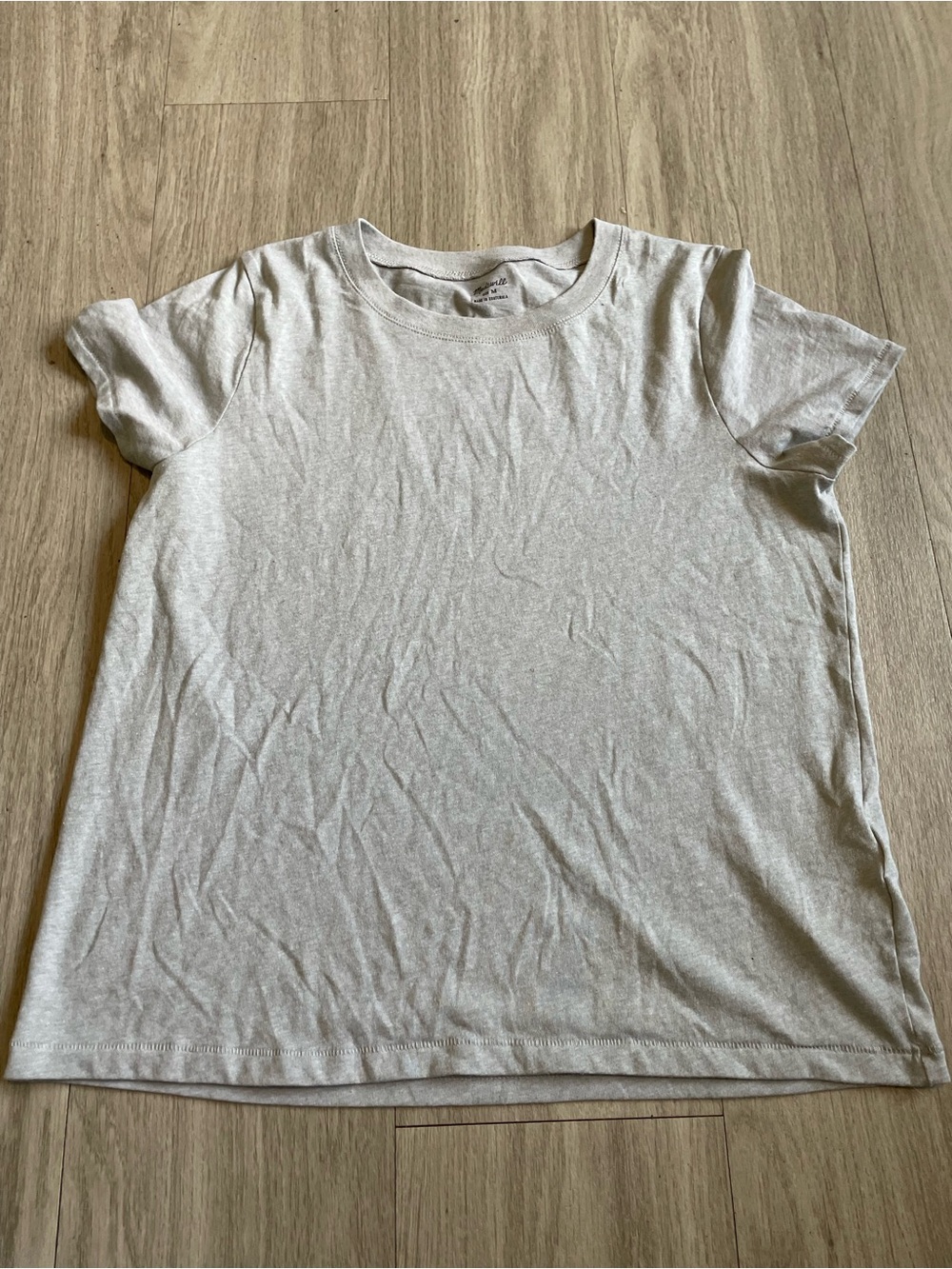 Madewell Light Gray Short Sleeve Crewneck Tee